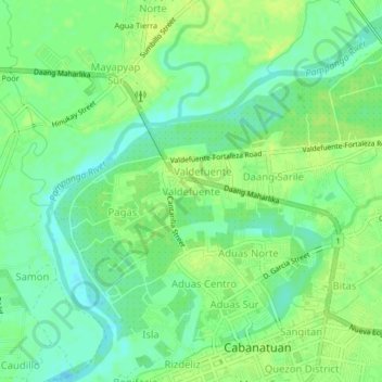 Mapa topográfico Valdefuente, altitud, relieve