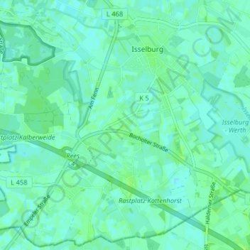 Mapa topográfico Bruchschläge, altitud, relieve
