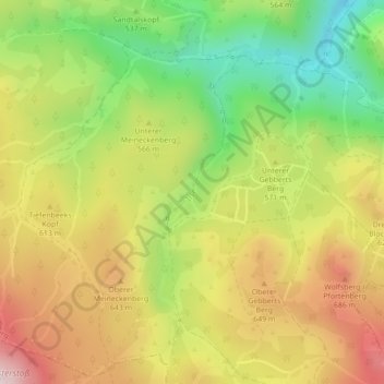 Mapa topográfico Ilsefälle, altitud, relieve