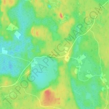 Mapa topográfico Murtojärvi, altitud, relieve