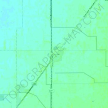 Mapa topográfico Congupna, altitud, relieve