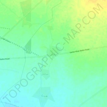 Mapa topográfico Santal, altitud, relieve