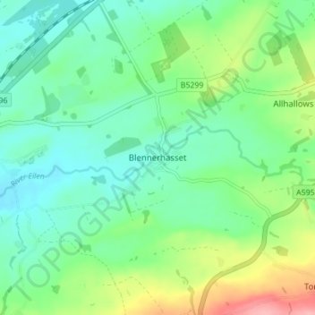 Mapa topográfico Blennerhasset, altitud, relieve