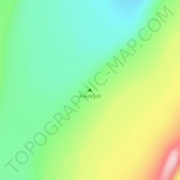 Mapa topográfico Kverkfjöll, altitud, relieve