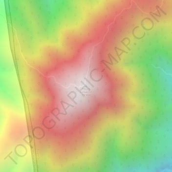 Mapa topográfico Mount Kalawitan, altitud, relieve