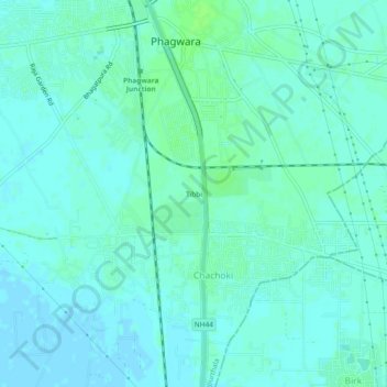 Mapa topográfico Tibbi, altitud, relieve