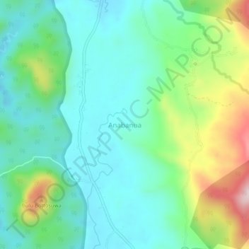 Mapa topográfico Anabanua, altitud, relieve