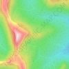 Mapa topográfico Omineca Mountains, altitud, relieve