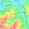 Mapa topográfico Almondbury, altitud, relieve