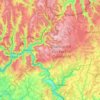 Mapa topográfico Waldbrunn, altitud, relieve
