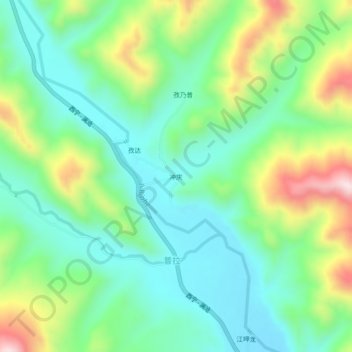 Mapa topográfico Chongqing, altitud, relieve
