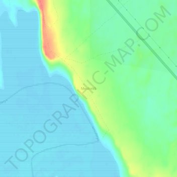 Mapa topográfico Meshekli, altitud, relieve