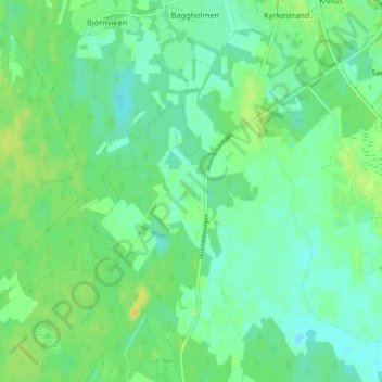 Mapa topográfico Skutnabba, altitud, relieve