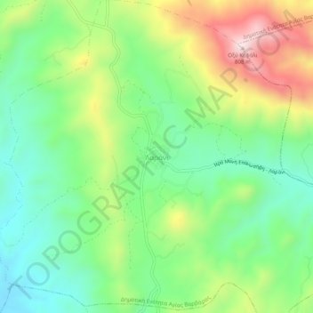 Mapa topográfico Larani, altitud, relieve