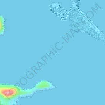 Mapa topográfico Teluk Youtefa, altitud, relieve