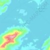 Mapa topográfico Tiwingan Baru, altitud, relieve