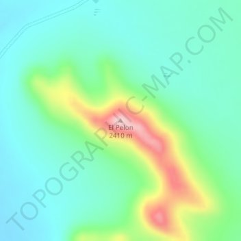Mapa topográfico El Pelon, altitud, relieve