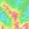 Mapa topográfico Weissenfelser Mittagskofel, altitud, relieve