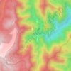 Mapa topográfico Jenolan Caves, altitud, relieve