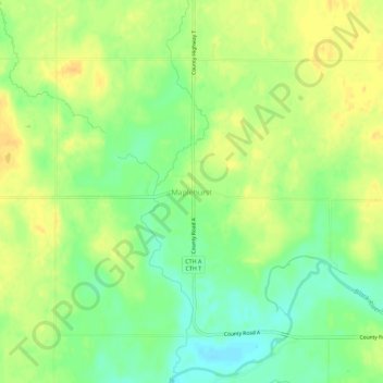 Mapa topográfico Maplehurst, altitud, relieve