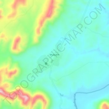 Mapa topográfico Muquém, altitud, relieve