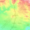 Mapa topográfico Jampang Kulon, altitud, relieve