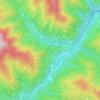 Mapa topográfico La Casa, altitud, relieve