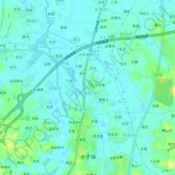 Mapa topográfico Sile, altitud, relieve