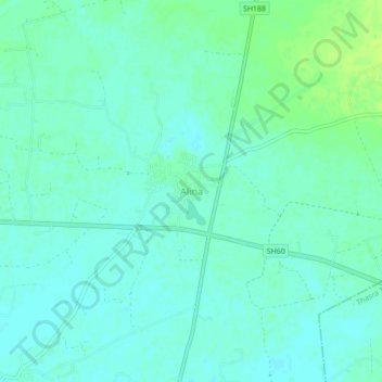 Mapa topográfico Alina, altitud, relieve
