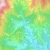 Mapa topográfico Isoverde, altitud, relieve