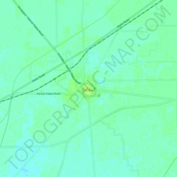 Mapa topográfico Kahror Pacca, altitud, relieve