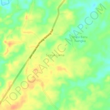 Mapa topográfico Siopuk Lama, altitud, relieve