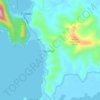 Mapa topográfico Corong-Corong, altitud, relieve