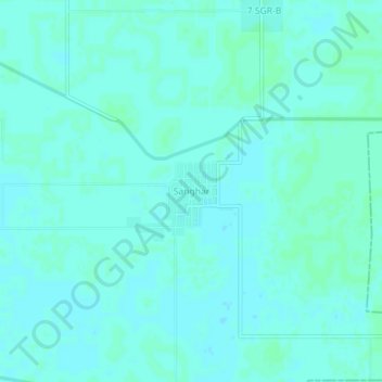 Mapa topográfico Sanghar, altitud, relieve