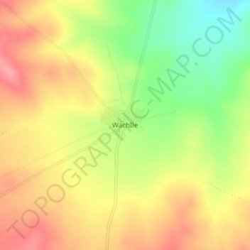 Mapa topográfico WachIle, altitud, relieve