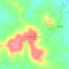 Mapa topográfico Pryor Mountain, altitud, relieve