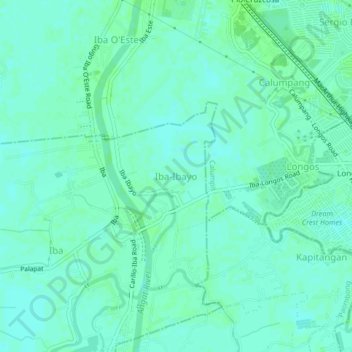 Mapa topográfico Iba-Ibayo, altitud, relieve