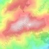 Mapa topográfico Fóia, altitud, relieve
