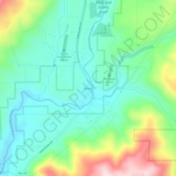 Mapa topográfico Husum, altitud, relieve
