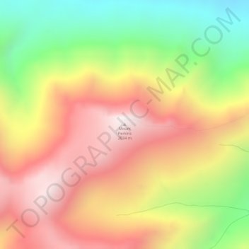 Mapa topográfico Mount Perkins, altitud, relieve