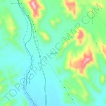 Mapa topográfico العاينة, altitud, relieve