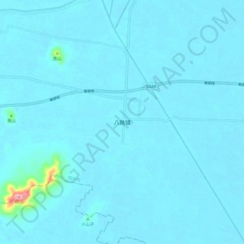Mapa topográfico Balu, altitud, relieve
