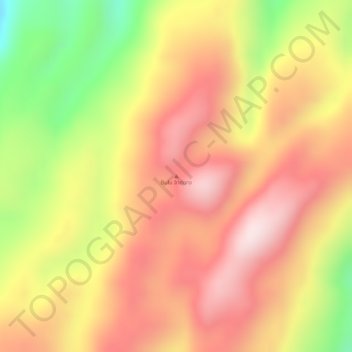 Mapa topográfico Bulu Indoro, altitud, relieve