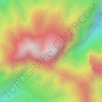 Mapa topográfico Mount Kitanglad, altitud, relieve