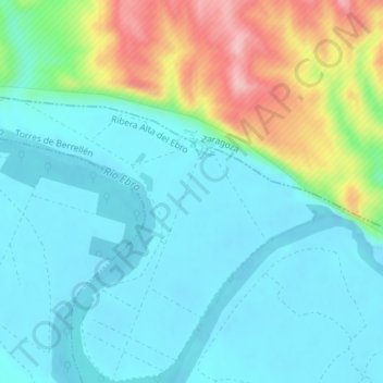 Mapa topográfico Soto de Santa Inés, altitud, relieve