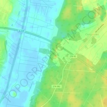 Mapa topográfico 17.9, altitud, relieve
