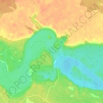 Mapa topográfico Neuvième Chute, altitud, relieve