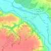 Mapa topográfico Chernatske, altitud, relieve