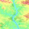 Mapa topográfico Mértola, altitud, relieve