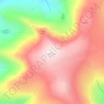 Mapa topográfico Blåskavlen, altitud, relieve